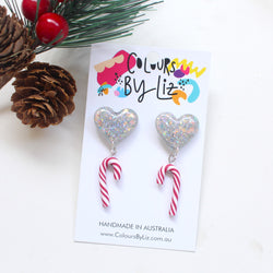 CANDY CANE HEARTS - Midi Dangles