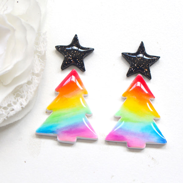 RAINBOW XMAS TREES - Midi Dangles