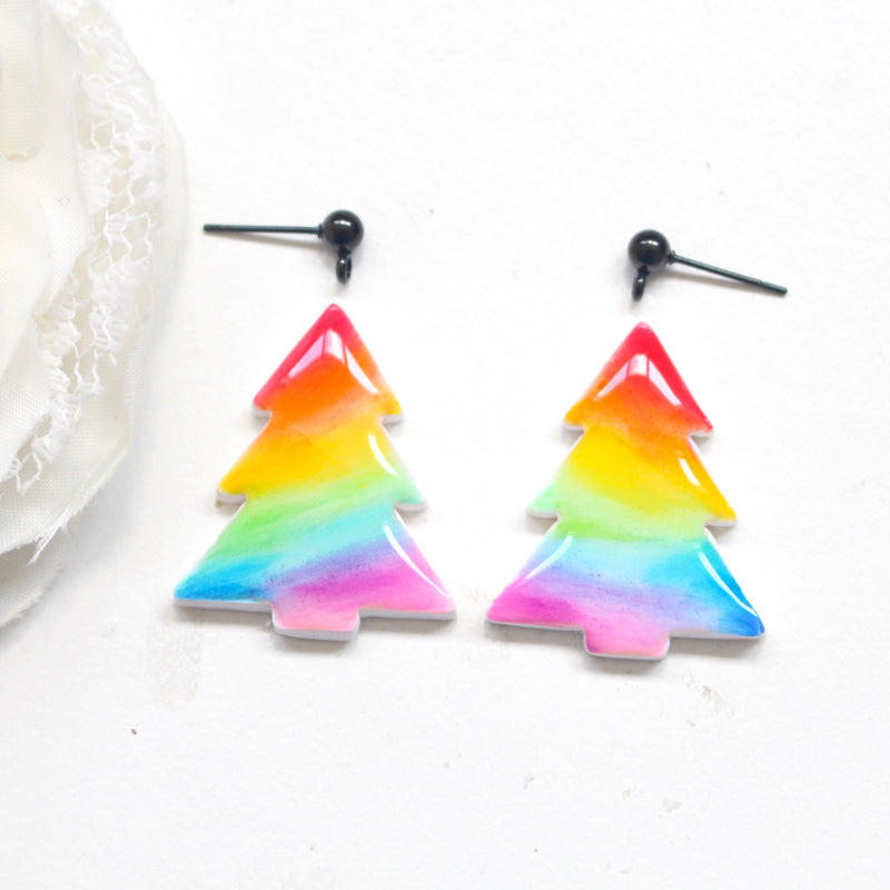 RAINBOW XMAS TREES - Midi Dangles