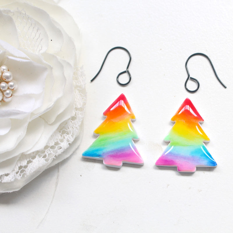 RAINBOW XMAS TREES - Midi Dangles