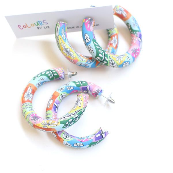 POP ART - Hoop Dangles (Large)