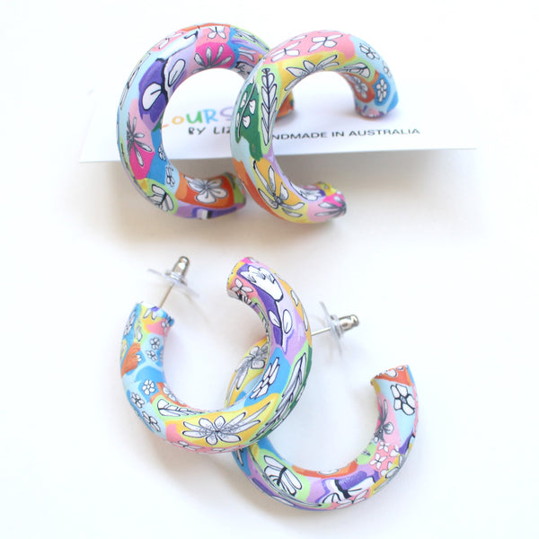 POP ART - Hoop Dangles (Small)