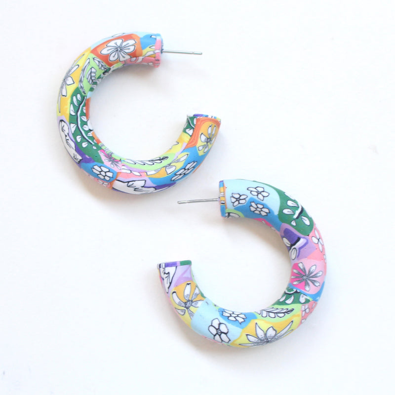 POP ART - Hoop Dangles (Small)