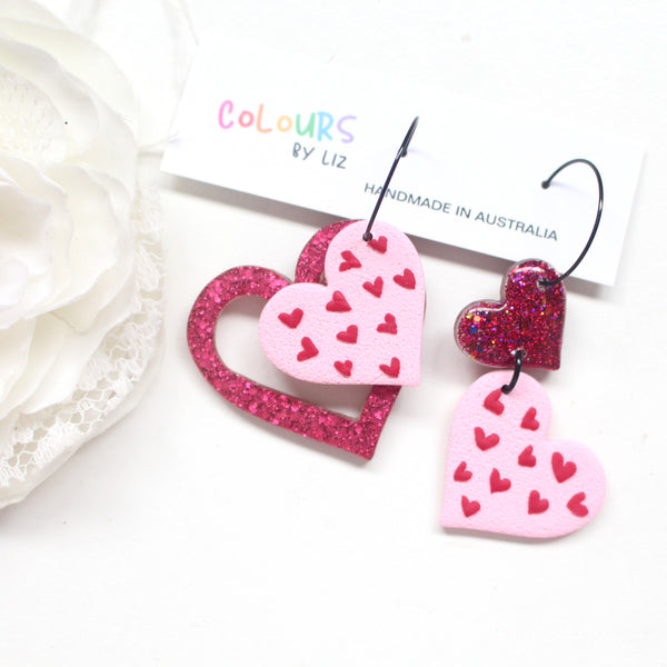 VALENTINES - Heart Dangles (Mismatched)