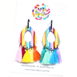 COLOUR ME HAPPY - Geometric Tassel Dangles