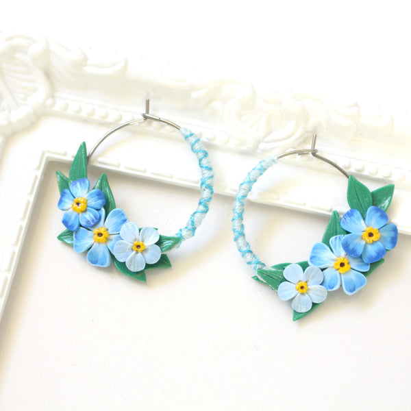 FORGET ME NOT - Hoop Dangles