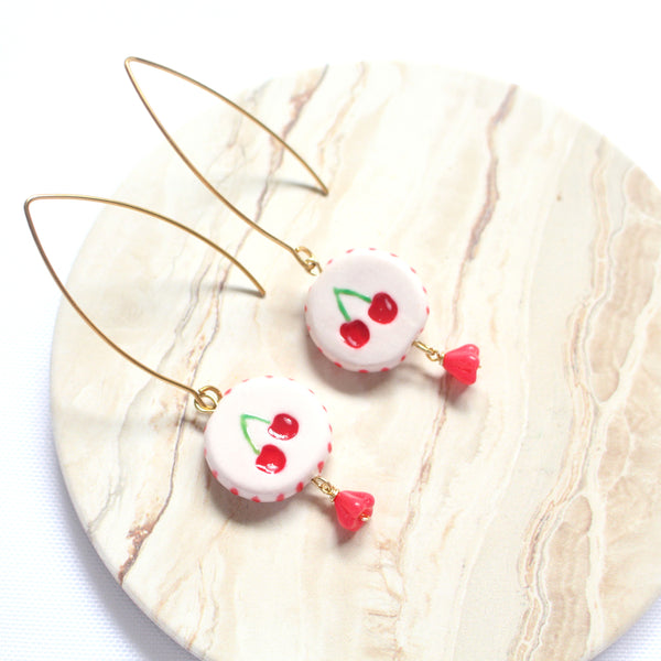 CHERRIES - Ceramic Inspired Midi Dangles