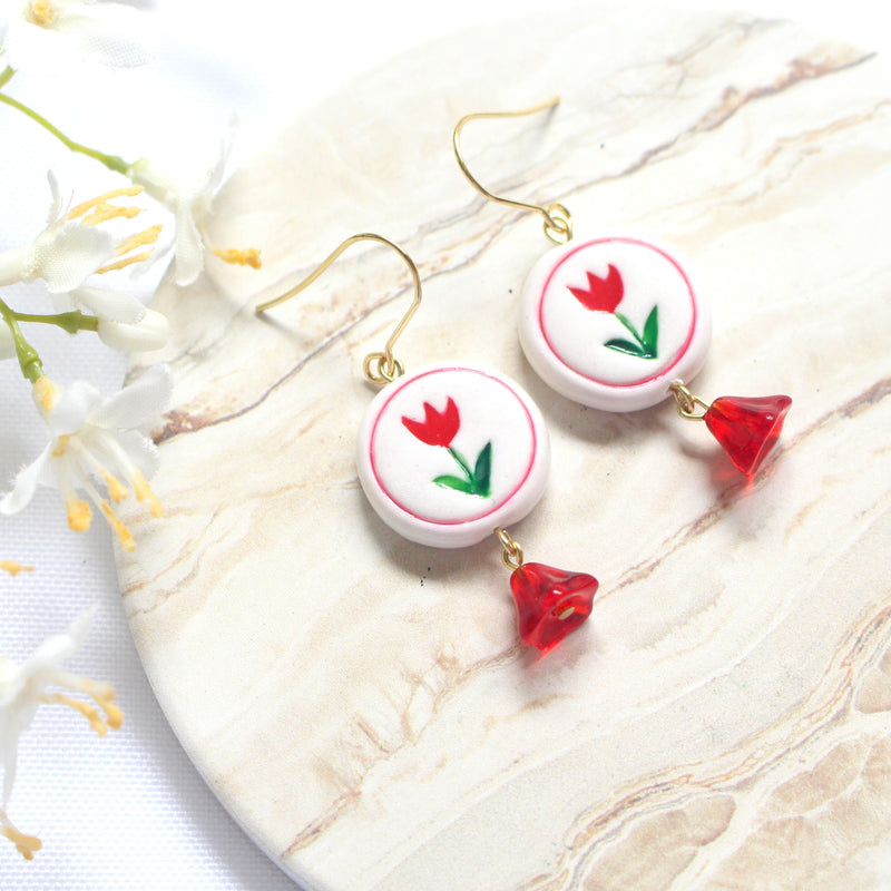 TULIPS - Ceramic Inspired Midi Dangles