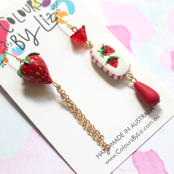 STRAWBERRIES - Ceramic Inspired Dangles