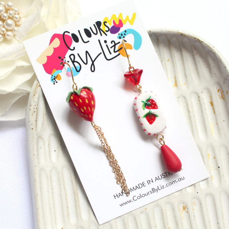 STRAWBERRIES - Ceramic Inspired Dangles